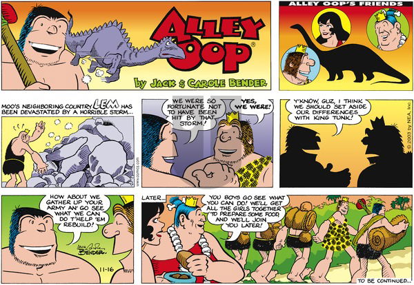 Alley Oop on Sunday November 16, 2003 Comic Strip