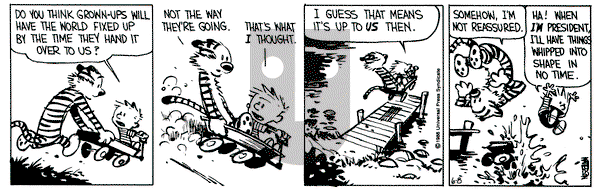 Calvin and Hobbes on Wednesday June 8, 1988 Comic Strip