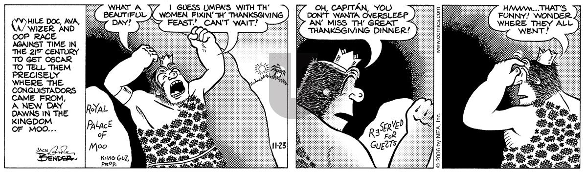 Alley Oop - Thursday November 23, 2006 Comic Strip
