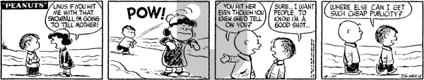 Peanuts - Saturday December 10, 1955 Comic Strip