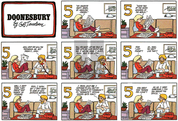 Doonesbury on Sunday February 26, 1978 Comic Strip