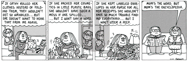 Cathy Classics on Friday February 28, 1997 Comic Strip