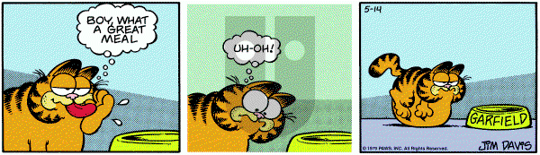 Garfield on Monday May 14, 1979 Comic Strip