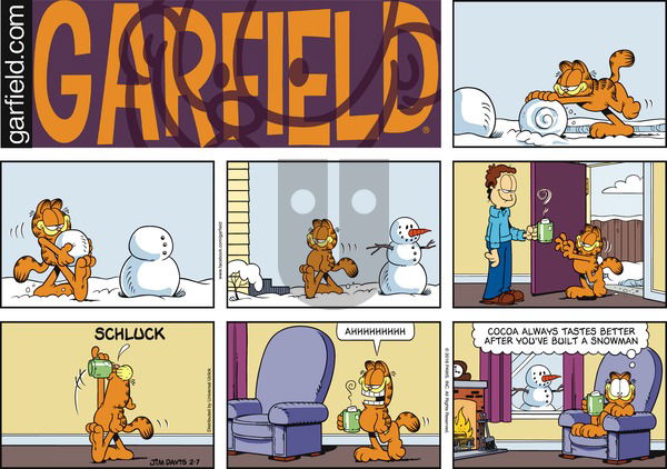 Garfield on Sunday February 7, 2016 Comic Strip