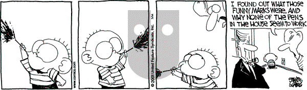 The Buckets - Wednesday March 14, 2001 Comic Strip