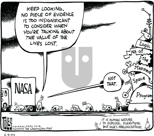 Tom Toles on Tuesday February 4, 2003 Comic Strip