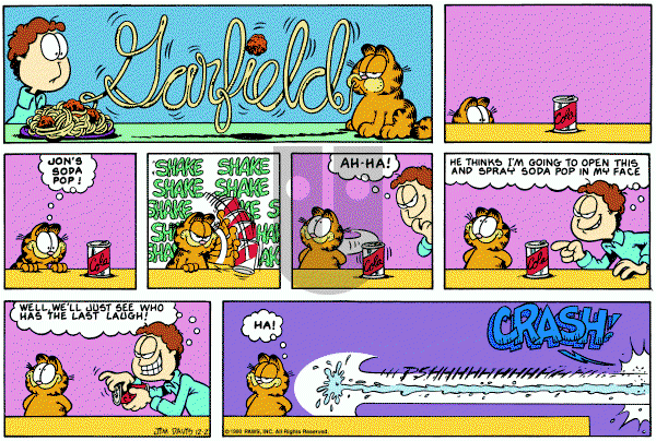 Garfield on Sunday December 2, 1990 Comic Strip