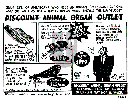 Ted Rall on Saturday April 11, 1998 Comic Strip