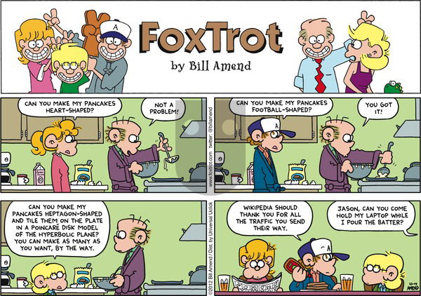 FoxTrot on Sunday October 14, 2012 Comic Strip