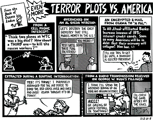 Ted Rall on Saturday November 10, 2001 Comic Strip