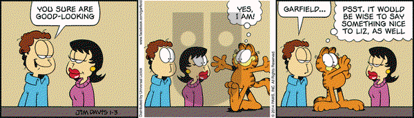 Garfield on Friday January 3, 2014 Comic Strip