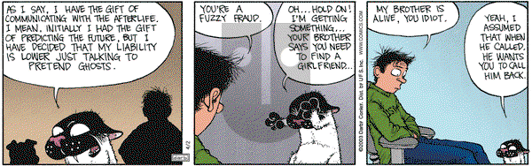 Get Fuzzy on Wednesday April 2, 2003 Comic Strip