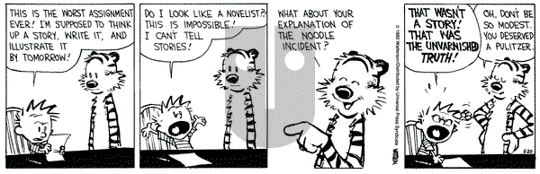 Calvin and Hobbes on Wednesday May 20, 1992 Comic Strip