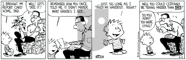 Calvin and Hobbes on Tuesday February 3, 1987 Comic Strip