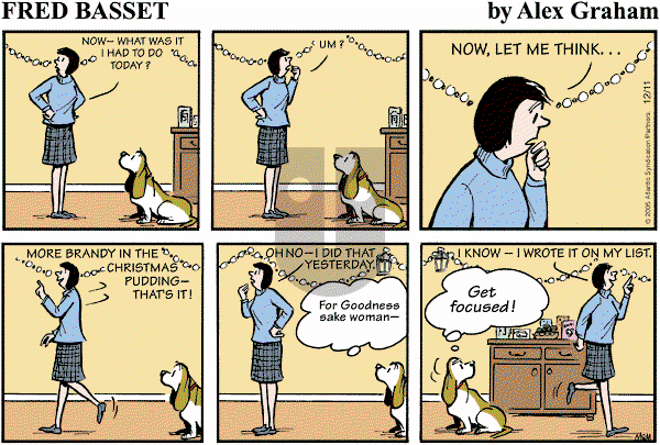 Fred Basset on Sunday December 11, 2005 Comic Strip
