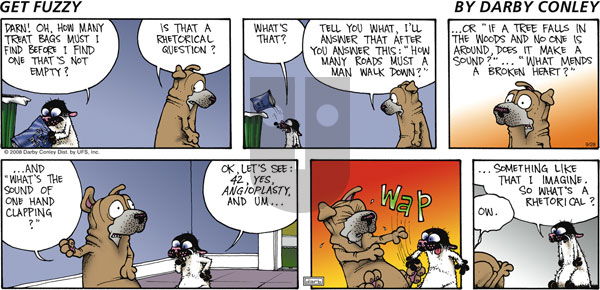 Get Fuzzy on Sunday January 18, 2009 Comic Strip