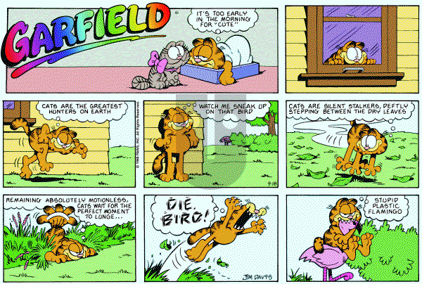 Garfield on Sunday September 18, 1988 Comic Strip