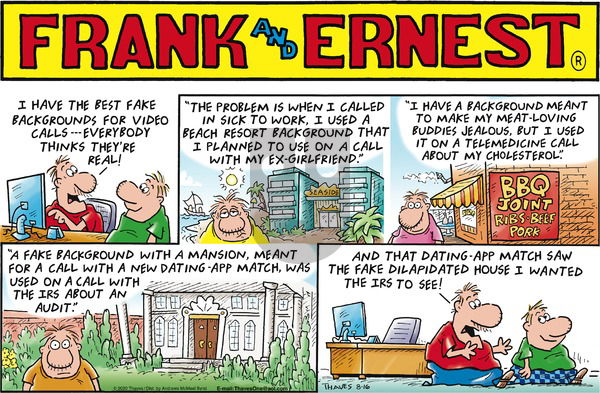 Frank and Ernest on Sunday August 16, 2020 Comic Strip