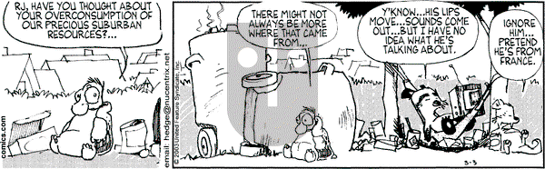 Over the Hedge on Monday March 3, 2003 Comic Strip