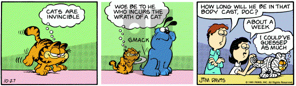 Garfield on Monday October 27, 1980 Comic Strip