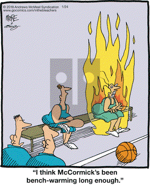 In the Bleachers on Wednesday January 24, 2018 Comic Strip