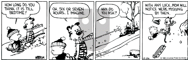 Calvin and Hobbes - Thursday December 26, 1985 Comic Strip