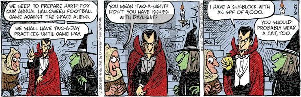 Cleats on Tuesday October 23, 2007 Comic Strip