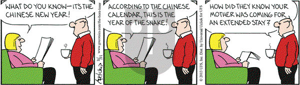 The Born Loser on Monday February 11, 2013 Comic Strip