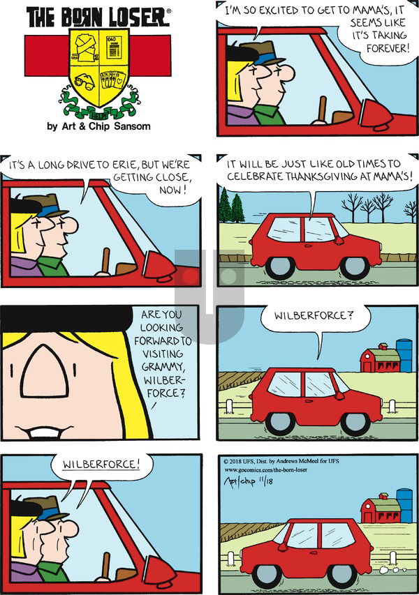 The Born Loser on Sunday November 18, 2018 Comic Strip