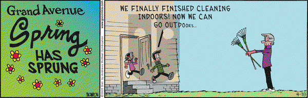 Grand Avenue on Saturday April 18, 2020 Comic Strip