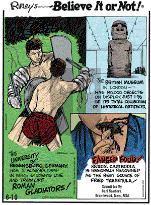 Ripley's Believe It or Not on Thursday June 10, 2010 Comic Strip