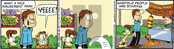 Garfield - Monday August 15, 2011 Comic Strip