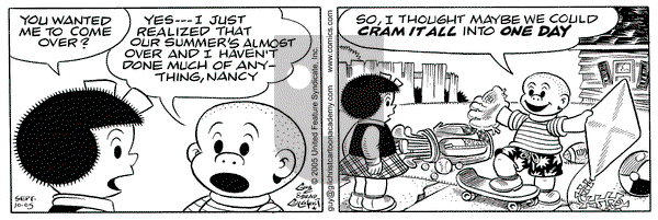 Nancy on Saturday September 10, 2005 Comic Strip