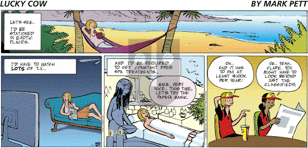 Lucky Cow on Sunday July 23, 2006 Comic Strip