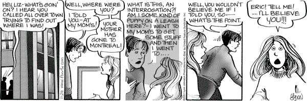 For Better or For Worse on Saturday November 24, 2001 Comic Strip