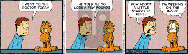 Garfield on Tuesday October 1, 2013 Comic Strip
