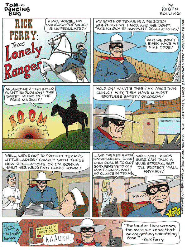 Tom the Dancing Bug on Friday July 5, 2013 Comic Strip
