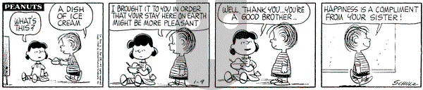 Peanuts on Thursday January 9, 1964 Comic Strip