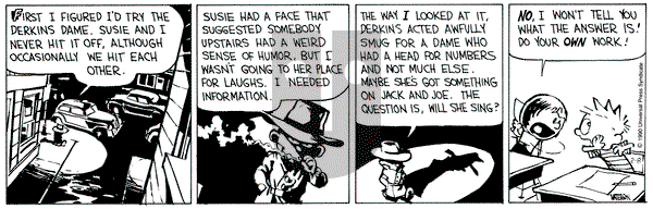 Calvin and Hobbes on Thursday February 8, 1990 Comic Strip