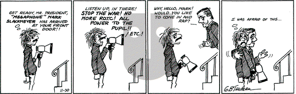 Doonesbury on Monday November 30, 1970 Comic Strip