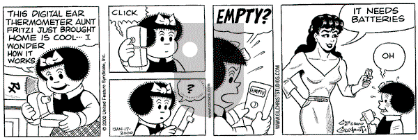 Nancy on Monday January 17, 2000 Comic Strip