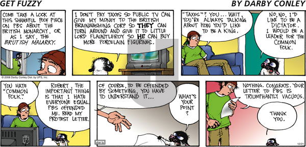 Get Fuzzy on Sunday December 21, 2008 Comic Strip