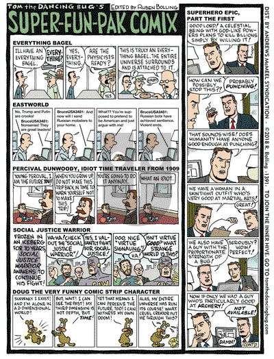 Tom the Dancing Bug on Monday June 4, 2018 Comic Strip