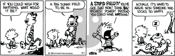 Calvin and Hobbes - Thursday August 4, 2011 Comic Strip