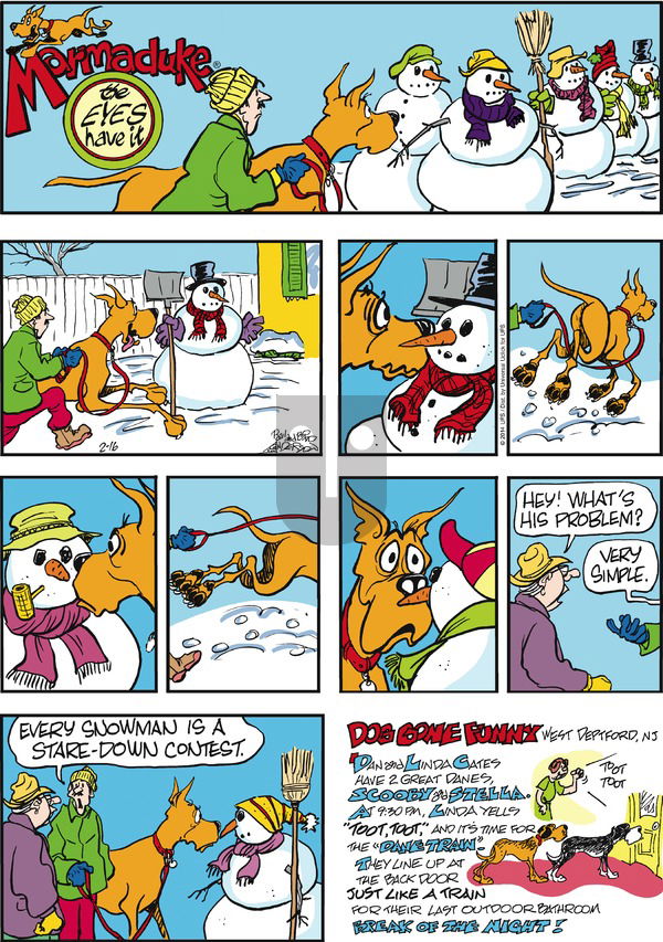 Marmaduke on Sunday February 16, 2014 Comic Strip