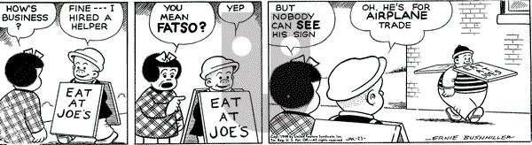 Nancy on Friday January 23, 1948 Comic Strip