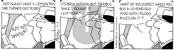 The Born Loser on Tuesday April 13, 1999 Comic Strip