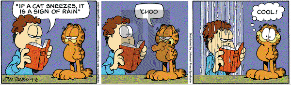 Garfield on Thursday April 7, 2005 Comic Strip