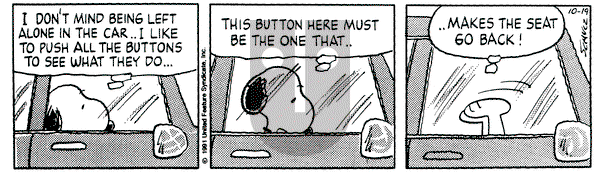 Peanuts on Saturday October 19, 1991 Comic Strip