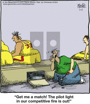 In the Bleachers on Monday January 12, 2015 Comic Strip